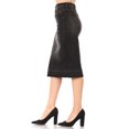 thumbnail image 5 of Fashion2Love Women's Juniors/Plus Size Calf - Length Pencil Stretch Denim Skirt, 5 of 6