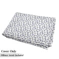 thumbnail image 5 of Botanical Floor Pillow Lounger Cover, Hand Drawn Bamboo Branches with Leaves Minimal Nature Inspirations, Nap Mat Printed Fabric Case for 5 Pillows, 88" x 36", Ivory and Dark Lavender, by Ambesonne, 5 of 5