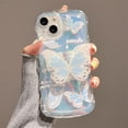 thumbnail image 2 of Funda suave con soporte de mariposa láser 3D para iPhone 13, 12, 11, 14 Pro, X, XR, XS, MAX Plus + cubierta trasera con borde ondulado Fivean unisex, 2 of 2