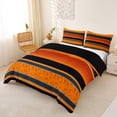 thumbnail image 3 of jejeloiu Vivid Paisley Duvet Cover King For Men Women,Floral Print King Bedding,Orange Black,Black Reversible,3 Pieces,1 Duvet Cover and 2 Pillowcases, 3 of 6