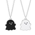 thumbnail image 1 of 2 collares con colgante de fantasma blanco y negro, encantador collar con dije de fantasma para mujeres, niñas, amistad, pareja, joyería conmemorativa, día de San Valentín, disfraz de Halloween, deco TUNC  Sencillez, 1 of 5