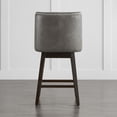 thumbnail image 6 of CHITA 26 inch Swivel Upholstered Counter Height Bar Stools with Full Back Set of 2,Faux Leather in Slate, 6 of 9