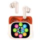 thumbnail image 1 of Matsuzay Auriculares Bluetooth con pantalla táctil. Estéreo de alta definición. Construcción duradera. Ideales para fitness y viajes. Electrónica Beige-Naranja Traducción de IA, 1 of 4