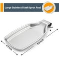 thumbnail image 7 of Walchoice Spoon Rest Set of 2, Stainless Steel Spoon Holder for Stove Top, Ladles Tongs Spatula Utensil Rest, Heavy Duty & Dishwasher Safe, 7 of 7