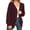 Burgundy, variant on Women's 100% Cotton Cardigan Sweater, Oversized Long Sleeve Knit Button Front Cardigan with Pockets