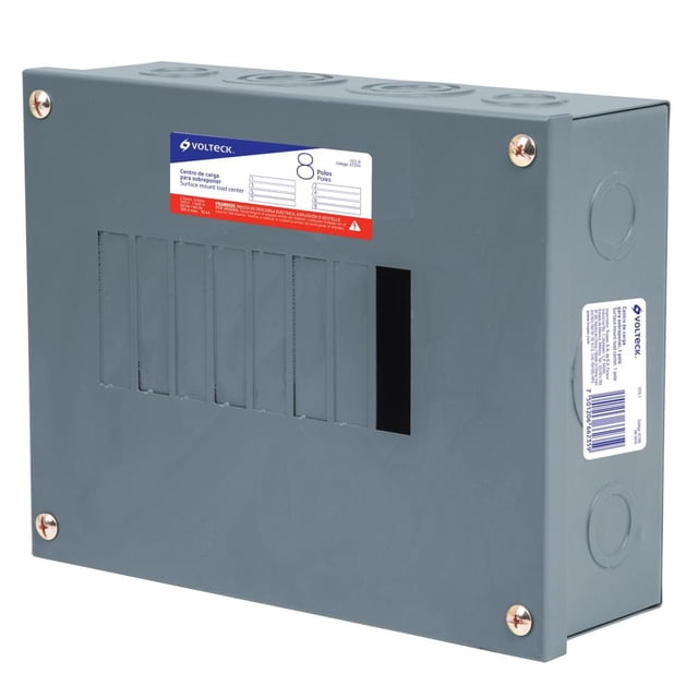 CENTRO CARGA SOBREPONER 8 POLOS VOLTECK 47334 VOLTECK CCS-8