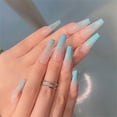 thumbnail image 2 of Uñas postizas HUOGUO con forma de ataúd largo con forma de bailarina, 2 of 5