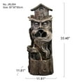 thumbnail image 2 of 3-Tier Rustic Tree Trunk Water Fountain with LED Lights for Outdoor Patio, Garden, and Backyard Decor, 2 of 5