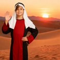 thumbnail image 5 of EnJoCho Kids Role Play Long Robe with Head Scarf Biblical Nativit𝗒 𝖲hepherd Wise Man Dress Up Outfit for Boys Girls Christmas Pageant Performance, 5 of 6