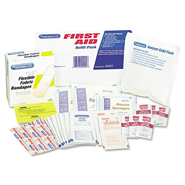 PhysiciansCare by First Aid Only First Aid Kit Refill Pack, 96 Pieces
