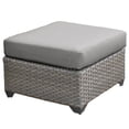 thumbnail image 1 of TK Classics Florence Wicker Patio Square Ottoman in Gray, 1 of 2