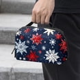 thumbnail image 2 of Christmas Waterproof Oxford Fabric Charger Case with Charger Pouch, Cable Organizer, and Cord & Cable Organizer- Digital Travel Bag- 5.9x9.44x3.14 in, 2 of 6