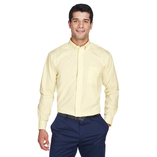Crown Woven Collection® Solid Oxford para hombre TRANSPRNT YELLOW S Devon & Jones D630