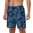 thumbnail image 2 of Haiem Sea Turtle Mens Swim Trunks with Compression Liner 2 in 1 Swimming Shorts Stretch Swimwear Quick Dry,Board Shorts-Small, 2 of 9