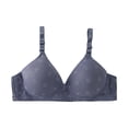 thumbnail image 5 of LIIPEE Women Bras Solid Color Plus Size Full Coverage V Neck Underwire Bralette Seamless Push Up Bralette Bra Woman Comfort Holiday Party Photoshoot Bras,Blue,40, 5 of 5