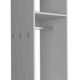 thumbnail image 4 of TUHOME Cluster 63-Inch Tall Open-Concept Wardrobe with Mirror, Three Storage Shelves,, 4 of 5