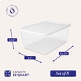 thumbnail image 4 of Homz 12 Qt Snaplock Plastic Storage Container Bin w/Lid, 4 Pack (8 Pack), 4 of 10