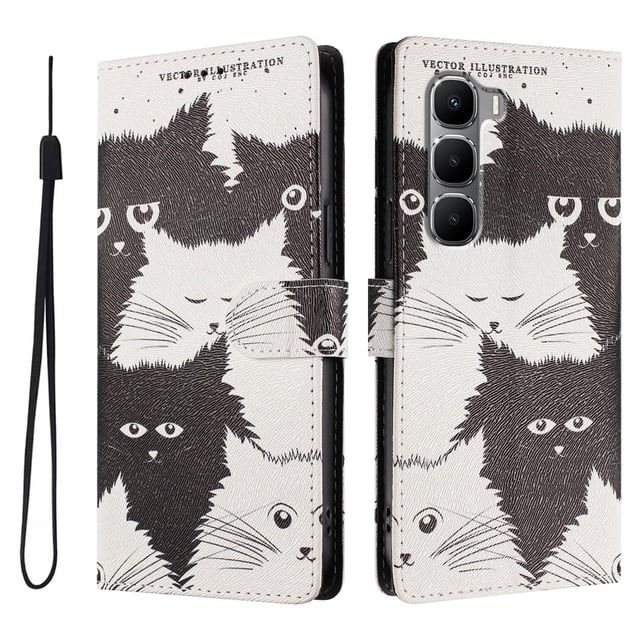 FOXDOCK Funda Tipo Cartera para infinix Hot 60i 4G con Soporte y Correa – Diseño de Patrones Lindos