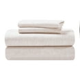 thumbnail image 2 of BNM Melange Soft Flannel Cotton Sheet Set, Twin, Beige, 2 of 11