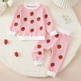 thumbnail image 2 of Baby Girl Outfits Toddler Fall Winter Clothes Cute Long Sleeve Sweatshirt Tops Pants Set Infant 2Pcs Clothing, 2 of 9