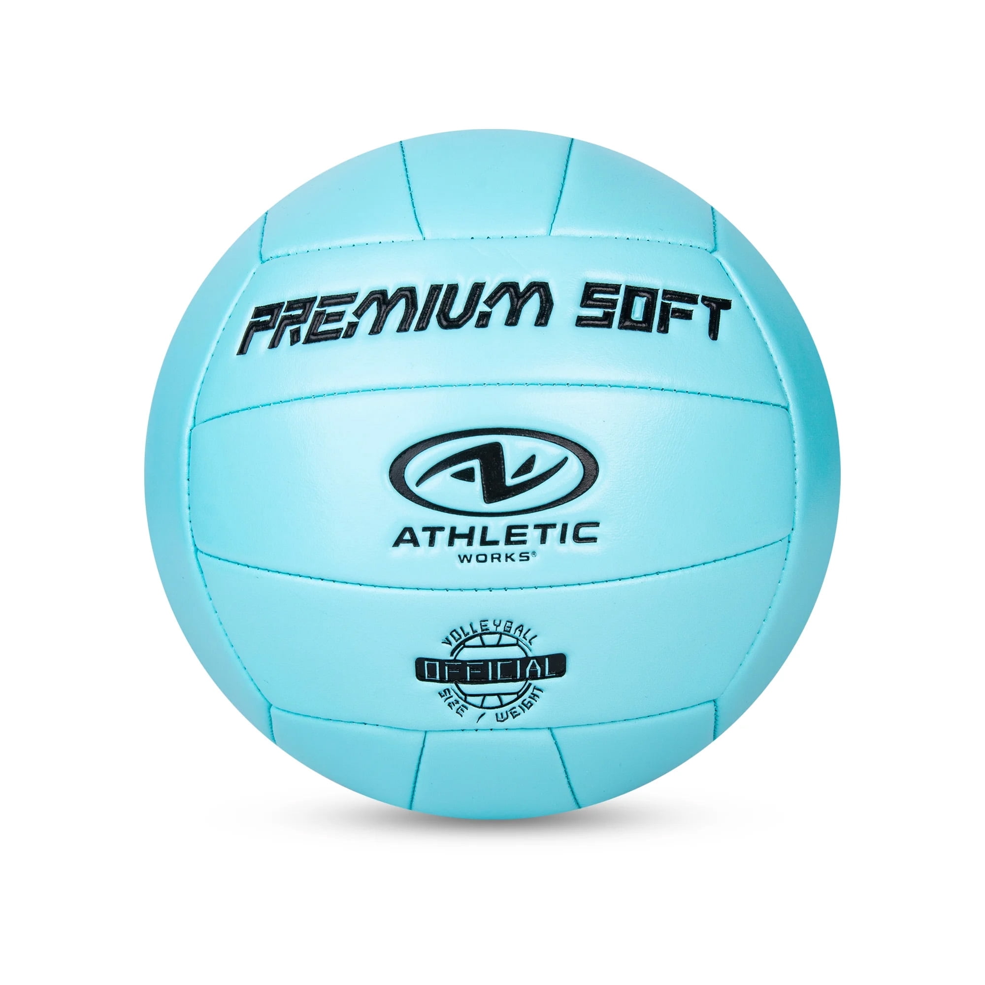 (4 pack) Athletic Works Size 5 Premium Soft Volleyball, Blue