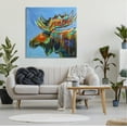 thumbnail image 2 of Stupell Industries Contemporary Street Style Paint Drip Bold Moose Antlers Painting Gallery Wrapped Canvas Print Wall Art, Design by Karrie Evenson, 2 of 7
