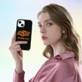 thumbnail image 4 of Apple iPhone 15 (6.1) / iPhone 14 (6.1) / iPhone 13 (6.1) - Licensed NCAA of Oklahoma State University Cowboys & Cowgirls Logo on Orange Textured Dual Layer Case, 4 of 5