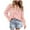 Pink, variant on Towmus Women's Dressy Casual Blouse Tops Fall Spring Puff Long Sleeve Button V Neck Hollow Out Lace Embroidered Shirts