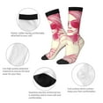 thumbnail image 3 of Rateoe Ace Of Diamonds Lady for Women Casual Calf Socks - Cute Crew Socks - Thin Soft Above Ankle Socks Size 5-11, 3 of 6
