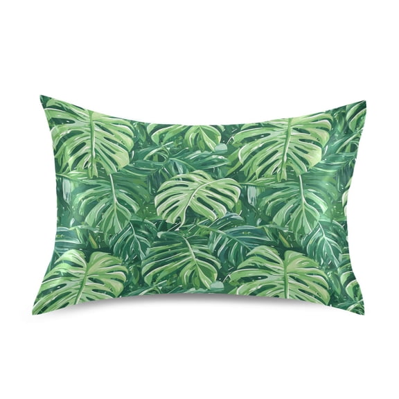 Ryvnso Satin Pillowcase Palm Leaf-d6 Pillow Cases Standard Size 26x20in