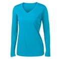 thumbnail image 6 of Yellow Rooster Women's Long Sleeve PosiCharge Competitor V-Neck Tee Atomic Blue S, 6 of 7