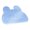 blue, variant on Bunny Shaped Silicone Foot Scrubber Mat with Massager Bristles & Suction Cups - Non-Slip Shower & Bathtub Accessory for Exfoliation & Relaxation
