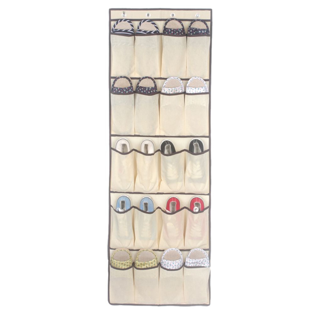 64 White Hanging shoe pocket organizer for Mens