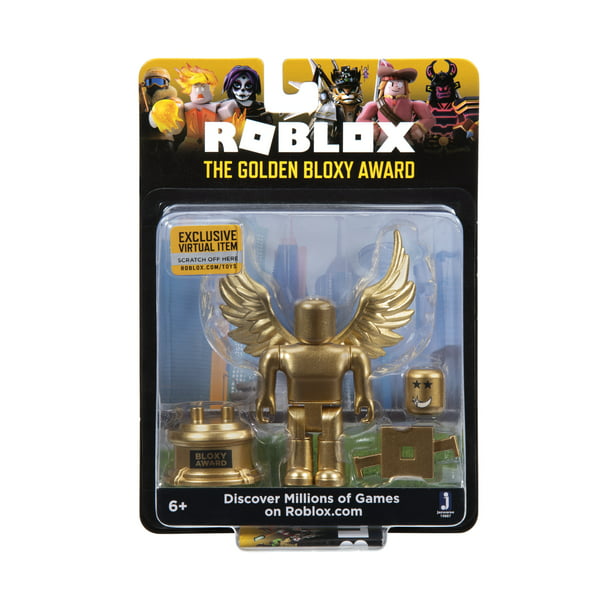 Roblox Celebrity Collection The Golden Bloxy Award Figure Pack Includes Exclusive Virtual Item Walmart Com Walmart Com - roblox bloxys seats