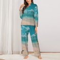 thumbnail image 2 of Naloa Shopping Cart On Tropical Beach Pajamas for Women Set, Womens Pajama Sets, Lounge Sets for Women, 2pjs for Women-Large, 2 of 7