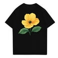 thumbnail image 2 of NAMTYQX Womens Graphic T Shirts Round Neck Loose Fit Stretch Printed Plus Size Short Sleeve Muster Hawaiian Cool Short Sleeve Tops for Women Black Size L, 2 of 4