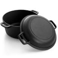 thumbnail image 3 of MegaChef 12 Piece Round PreSeasoned Cast Iron Cookware Set, 3 of 10