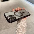thumbnail image 1 of Magsafe Plating Gradient Glitter Clear Case For iPhone 11 16 13 14 Pro Max 14 Plus Soft Silicone Magnetic Wireless Charge Cover black For iPhone 15PLIS, 1 of 6