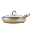 thumbnail image 3 of Anolon Advanced 12 Inch Hard Anodized Nonstick Deep Frying Pan with Lid, Bronze, 3 of 9