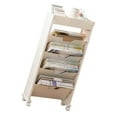 thumbnail image 4 of Classroom Bookshelf, Book Storage Shelving Multilayer Universal Wheel  For Bedroom Beige Plastic, 4 of 8