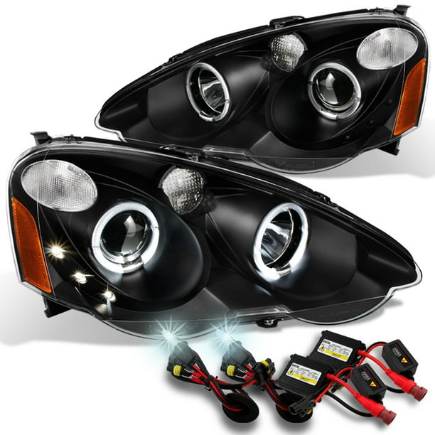 Fit 20022004 Acura RSX Integra DC5 Black Halo Projector LED Headlights