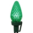 thumbnail image 2 of (2 pack) Indoor/Outdoor 25-Count LED C7 Christmas String Lights, Green, Green Wire, 16', by Vickerman, 2 of 5