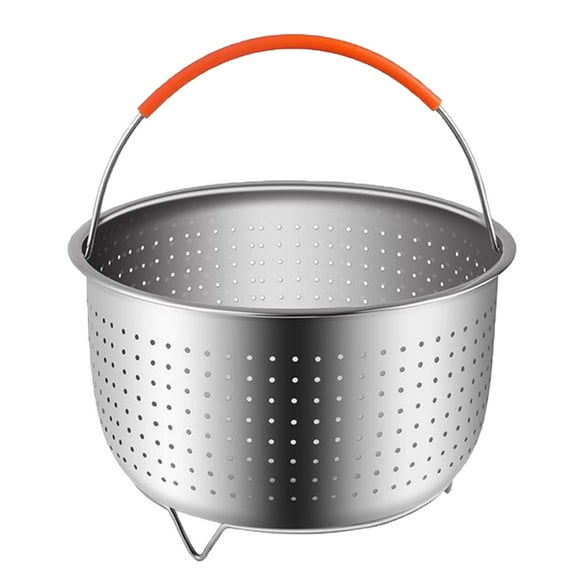 Stainless Steel Steamer Basket with Silic Handle for Accessories 6qt , Kitchen Cooking Steaming Tools
