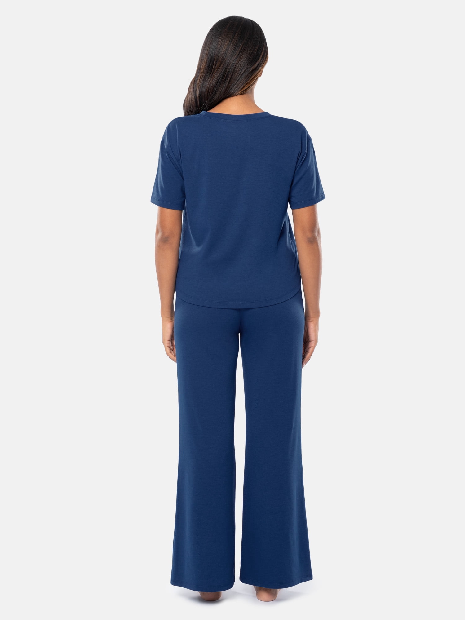 Fruit of the Loom Women's Breathable Short Sleeve Top and Pant Pajama Set, Sizes S-4X