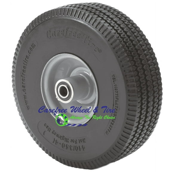 410/350-4 Carefree Wheel with 2 1/4" Off Centered Hub and 5/8" Semi-Precision Bearings