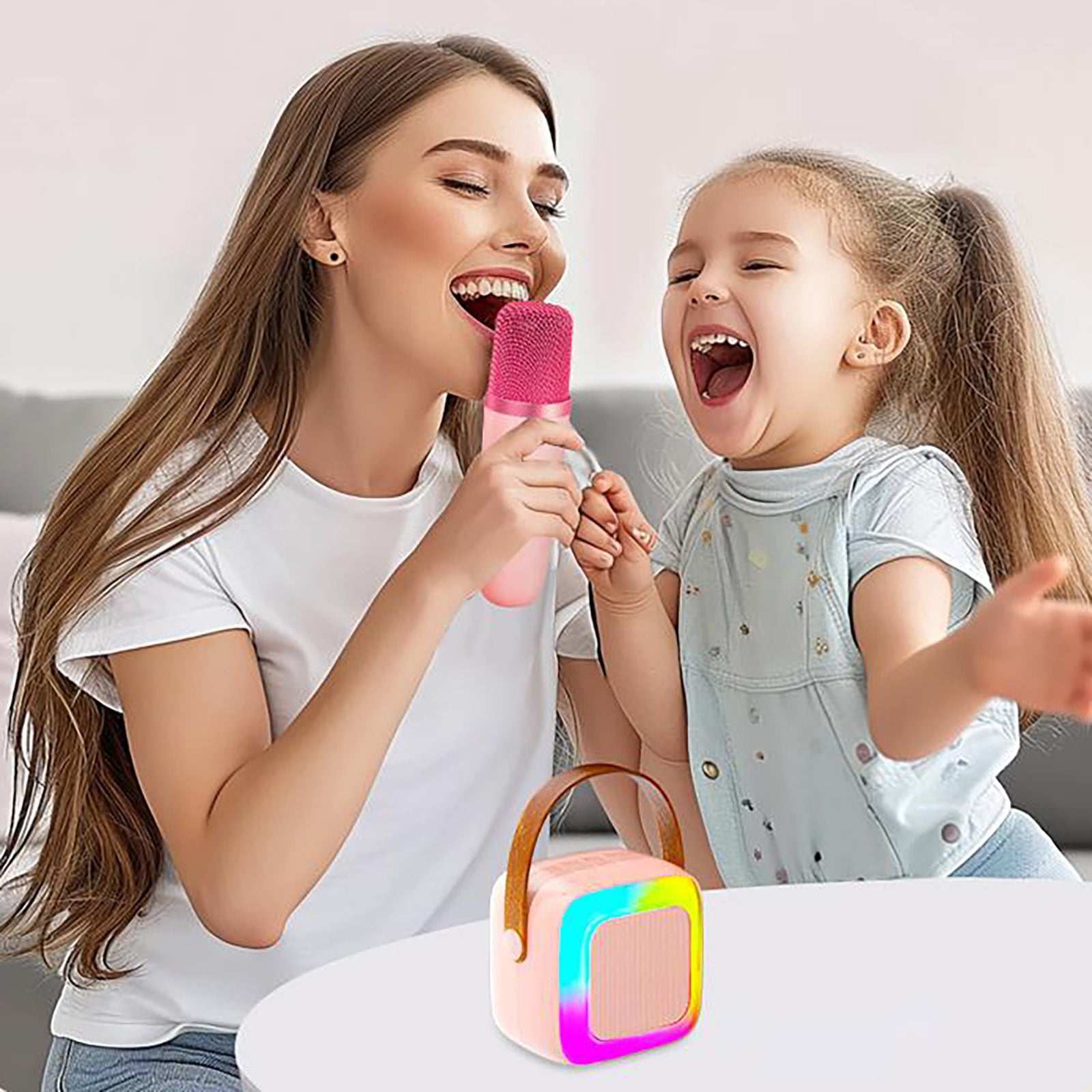 erfcxs Portable Mini Karaoke Machine An Ideal Gift For Children's Birthdays And Holidays Microphone Integrated Sound System Mini Sound System