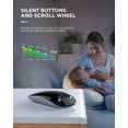 thumbnail image 3 of Bluetooth Wireless - (BT5.1+USB) Slim Dual Mode Computer Mice with Quiet Click, Low Power, and 1600 DPI, Portable for MacBook, Laptop, iPad Pro/Air, Surface Pro (Black), 3 of 4