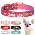 thumbnail image 2 of Personalized Small Dogs Chihuahua Collar Bling Rhinestone Dog Collars Free Custom Pet Dogs Cats Name Charms Pet Accessories ShopWise Round, 2 of 21
