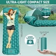 thumbnail image 2 of Portable inflatable camping mattress with pillow, self-inflating beach mat with foot pump, 2 of 5