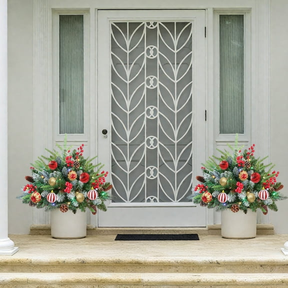 Outdoor Christmas Palm Tree Light - 5ft Beach Holiday Decor with 8 Lighting Modes (Sturdy Tripod Base & LED)